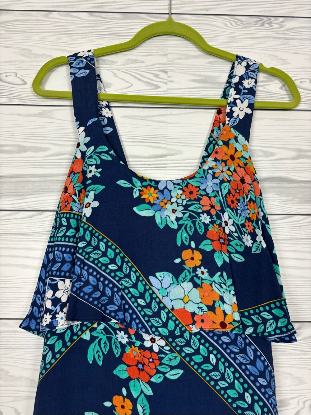 Anthropologie Maeve Tisana Blue Floral Watercolor Mini Dress Size 4 - Picture 3 of 7